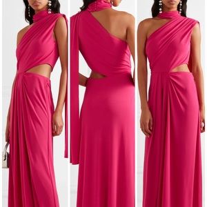 Saloni honey drape cut out maxi gown
